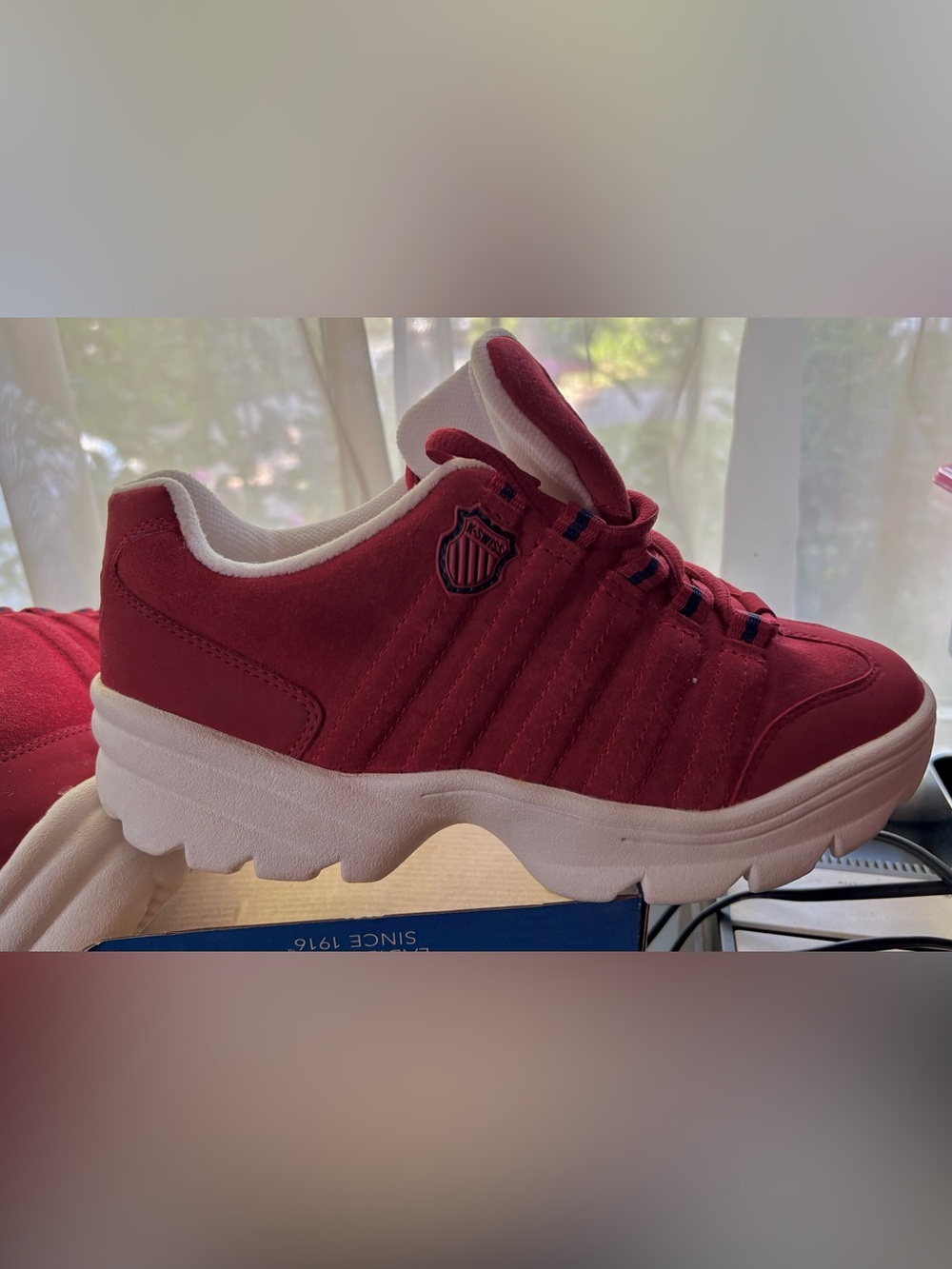 NWT Red K-Swiss suede shoes size 8.5